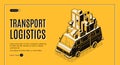 Transport logistics service vector web banner