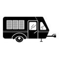 Transport motorhome icon, simple style