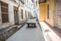 Transport in narrow streets. Stone Town, Zanzibar. Tanzania