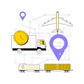 Transport network abstract concept vector illustration.