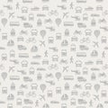 Transport seamless pattern. Background with icons.