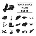 Transport set collection icons