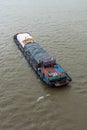 Transport ship sailing along the yangtze river