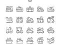 Transport Side View Well-crafted Pixel Perfect Thin Line Icons 30 2x Grid for Web Graphics and Apps.