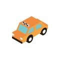 Transport taxi public vehicle isometric icon