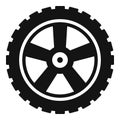 Transport tire icon, simple style.