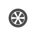 Transport tire icon. Vector illustration, flat design