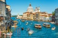 Transport traffic on the Grand Canal in Venice