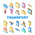 transport transportation car icons set vector Royalty Free Stock Photo