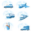 Transport & Travel icons Royalty Free Stock Photo