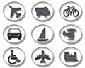 Transport & Travel icons Royalty Free Stock Photo