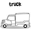 Transport of truck collection with hand draw