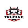 Transport truck industry logo