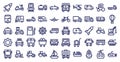 Transport Vector Icons set that can easily modify or edit