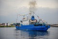 Transport vessels depart from the port to the open Baltic Sea