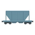 Transport wagon icon cartoon vector. Cargo train Royalty Free Stock Photo