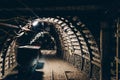 Transport wagon in underground coal mine