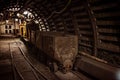 Transport wagon in underground coal mine Royalty Free Stock Photo