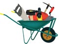 Transport wheelbarrows accessories and construction tools