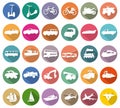 Transport white icons