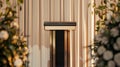 Transport your event to a time of sleek sophistication and modern minimalism with this MidCentury Modern podium adorned