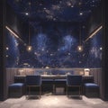 Elegant Office Serenity - Cosmic Wallpaper