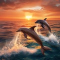 Astonishing wallpaper Dolphin Dance
