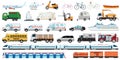 Transportable vehicle set Royalty Free Stock Photo