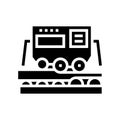 transportation aluminium production line icon vector illustration