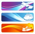 Transportation banners set Royalty Free Stock Photo