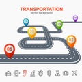 Transportation Concept Card or Poster. Vector