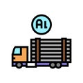 transportation and delivery aluminium production color icon vector illustration