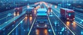 Transportation executives analyze data to improve fleet operations optimize routes and enhance cost