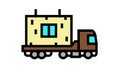 transportation house counstruction color icon animation