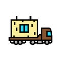 transportation house counstruction color icon vector illustration Royalty Free Stock Photo