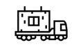 transportation house counstruction line icon animation