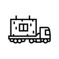 transportation house counstruction line icon vector illustration Royalty Free Stock Photo