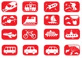 Transportation icon set Royalty Free Stock Photo