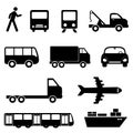 Transportation icon set