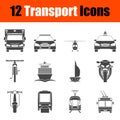 Transportation Icon Set in Front View Royalty Free Stock Photo