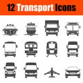 Transportation Icon Set in Front View Royalty Free Stock Photo