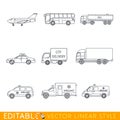 Transportation icon set