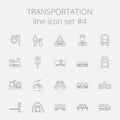 Transportation icon set