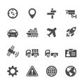 Transportation icon set, vector eps 10 Royalty Free Stock Photo