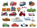 Transportation icons collection isolated on a white background Royalty Free Stock Photo