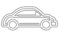 Transportation icons outline set. City cars and vehicles transport Outline Royalty Free Stock Photo