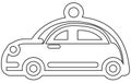 Transportation icons outline set. City cars and vehicles transport Outline Royalty Free Stock Photo