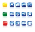 Transportation icons set