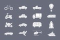 Transportation Icons set 01-04 Royalty Free Stock Photo