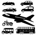 Transportation icons Royalty Free Stock Photo